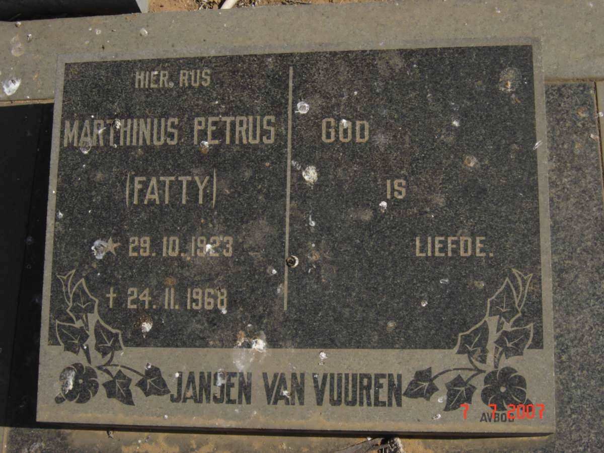VUUREN Marthinus Petrus, Jansen van 1923-1968