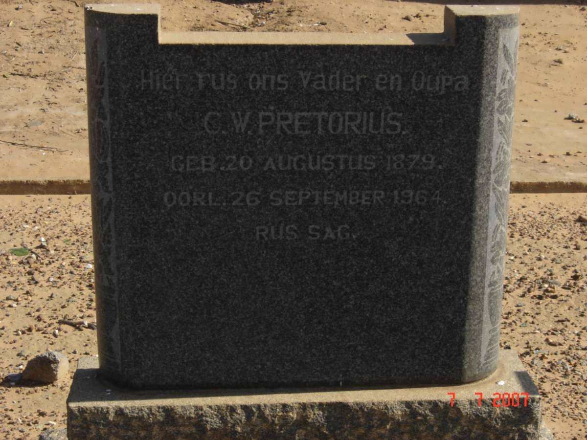 PRETORIUS C.W. 1879-1964