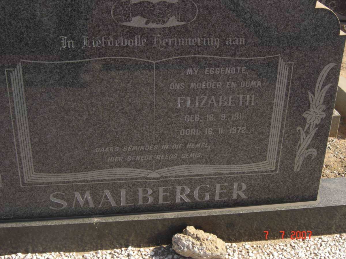 SMALBERGER Elizabeth 1911-1972
