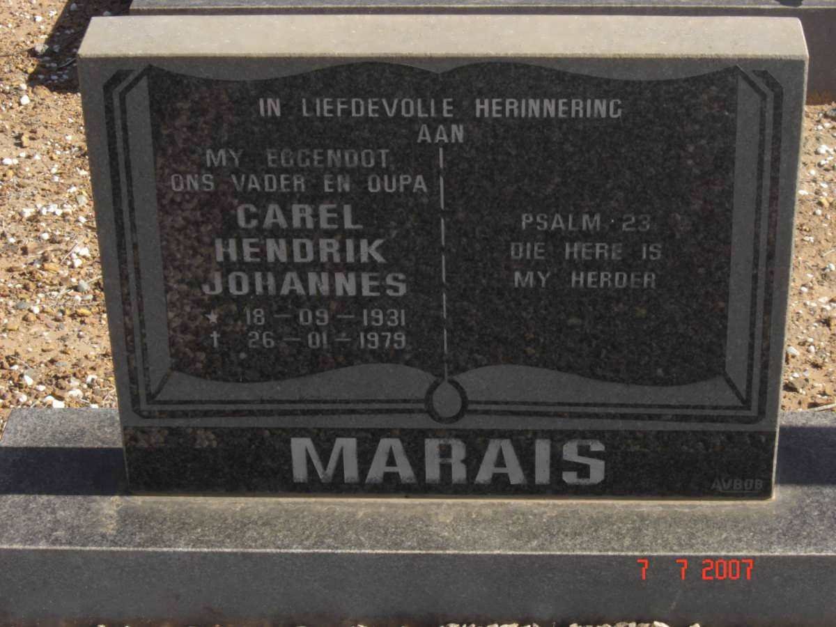MARAIS Carel Hendrik Johannes 1931-1979