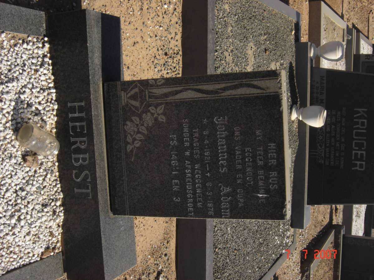 HERBST Johannes Adam 1921-1976