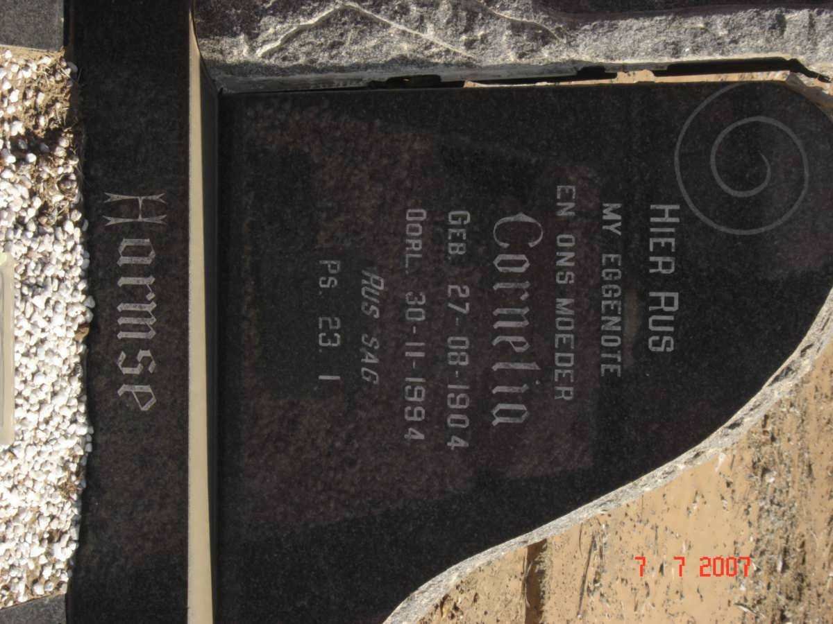 HARMSE Cornelia 1904-1994