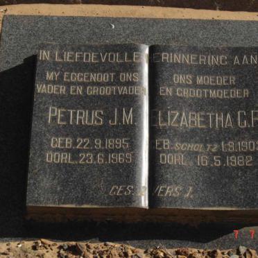 ? Petrus J.M. 1895-1969 &amp; Elizabeth C.P. SCHOLTZ 1903-1982