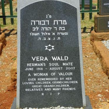 WALD Vera 1918-2007