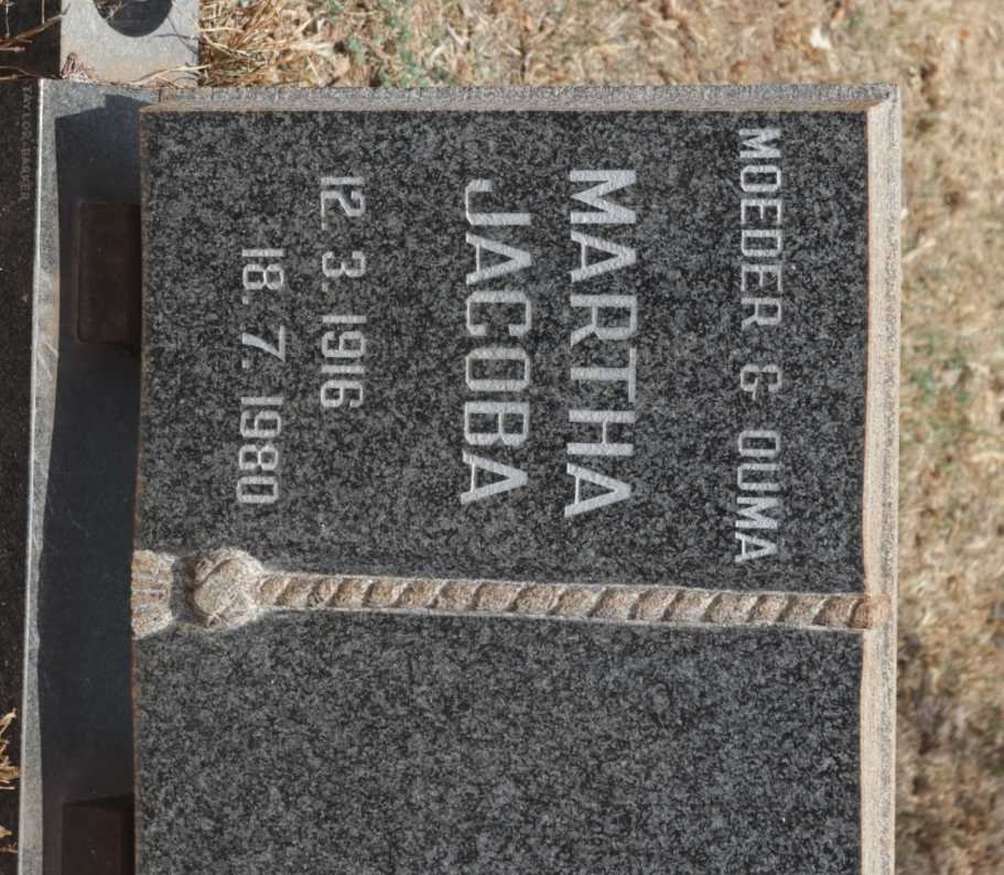? Martha Jacoba 1916-1980