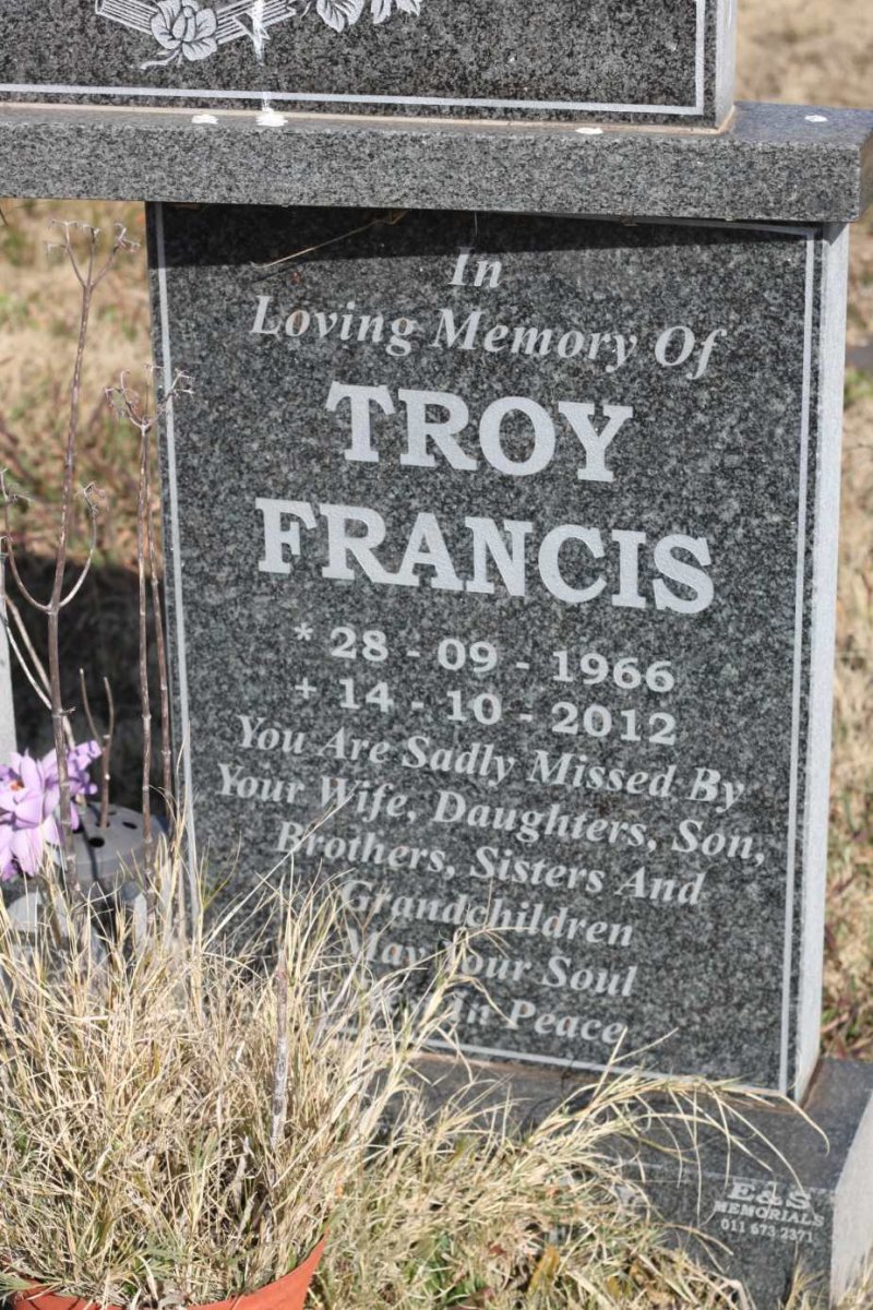 ? Troy Francis 1966-2012