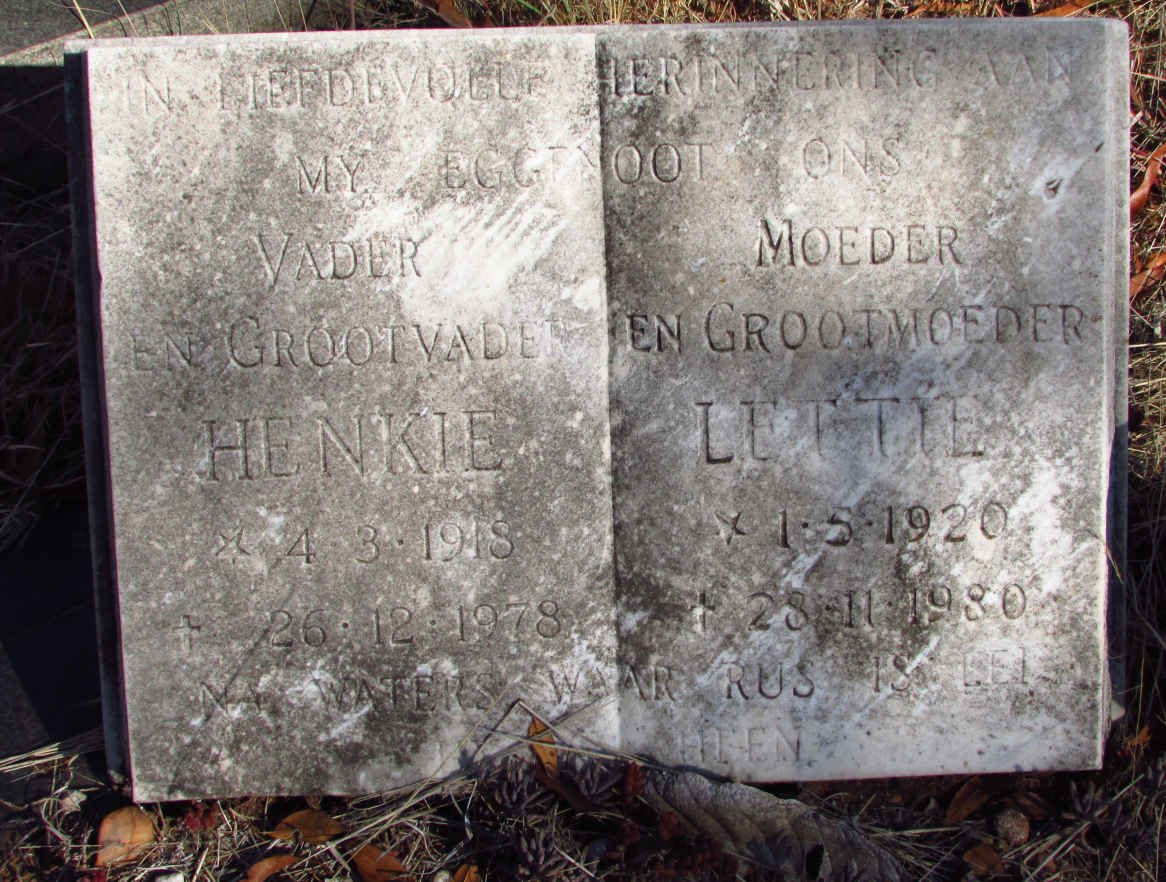 ? Henkie 1918-1978 &amp; Lettie 1920-1980