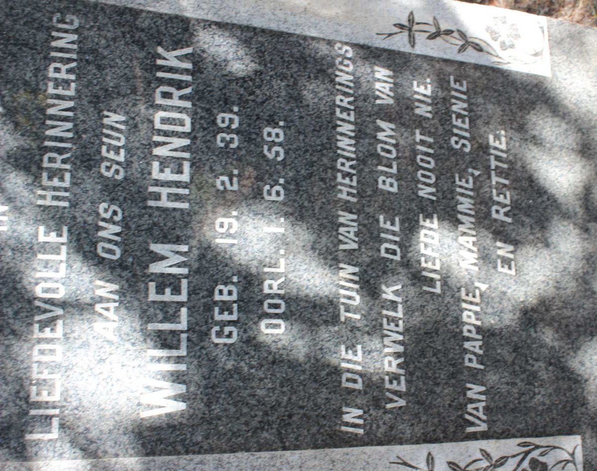 ? Willem Hendrik 1939-1958