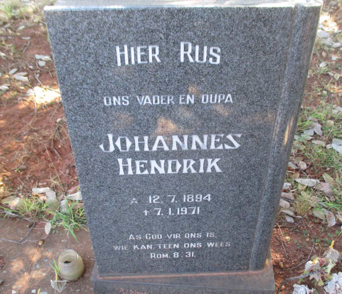 ? Johannes Hendrik 1894-1971