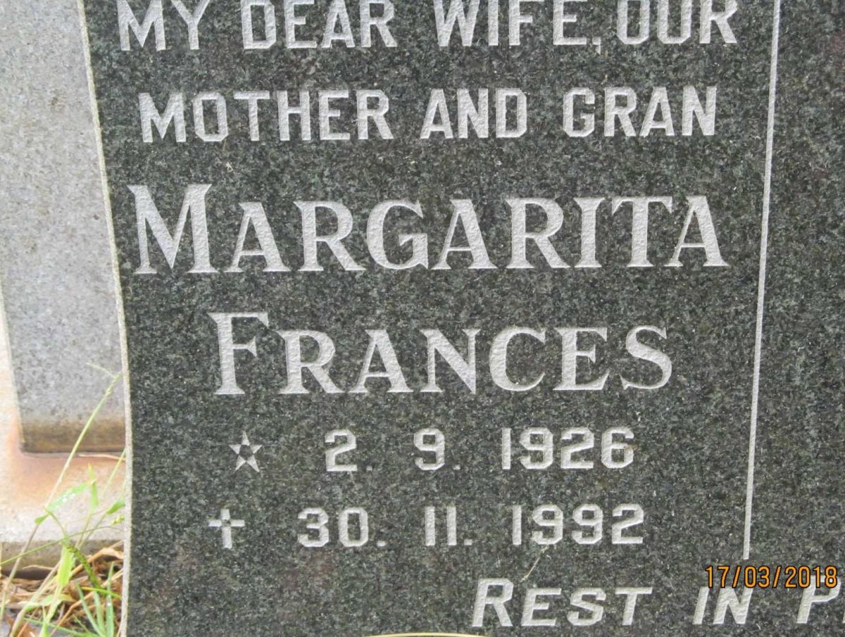 ? Margarita Frances 1926-1992
