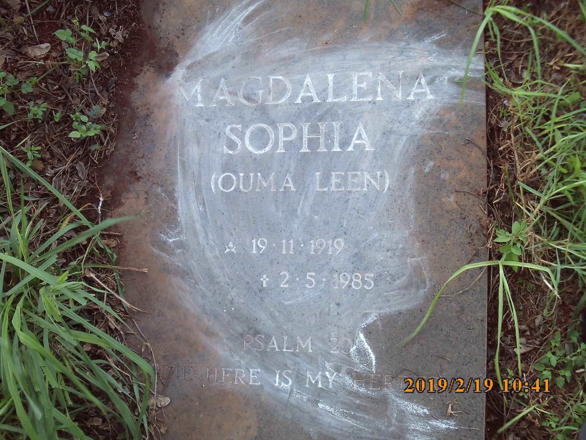 ? Magdalena Sophia 1919-1985