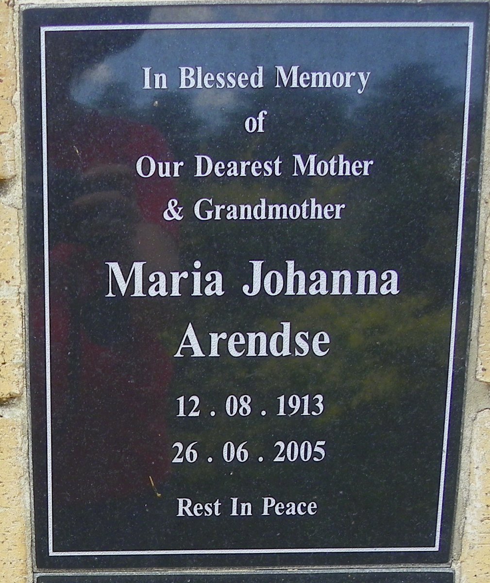 ARENDSE Maria Johanna 1913-2005
