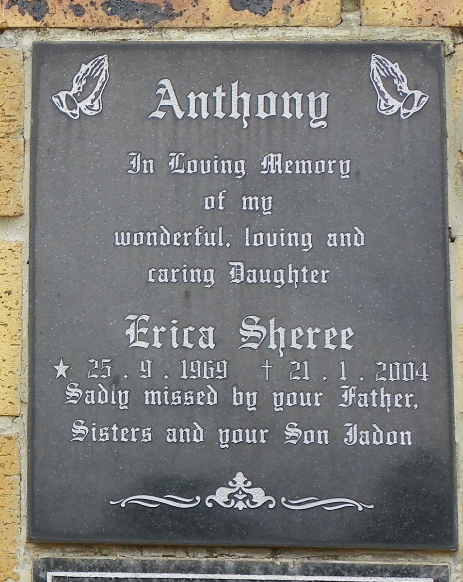 ANTHONY Erica Sheree 1969-2004