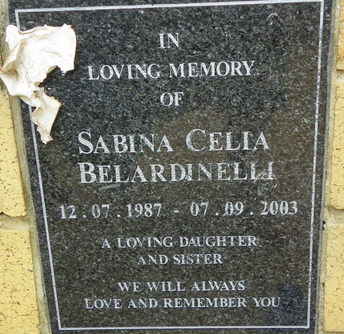 BELARDINELLI Sabina Celia 1987-2003