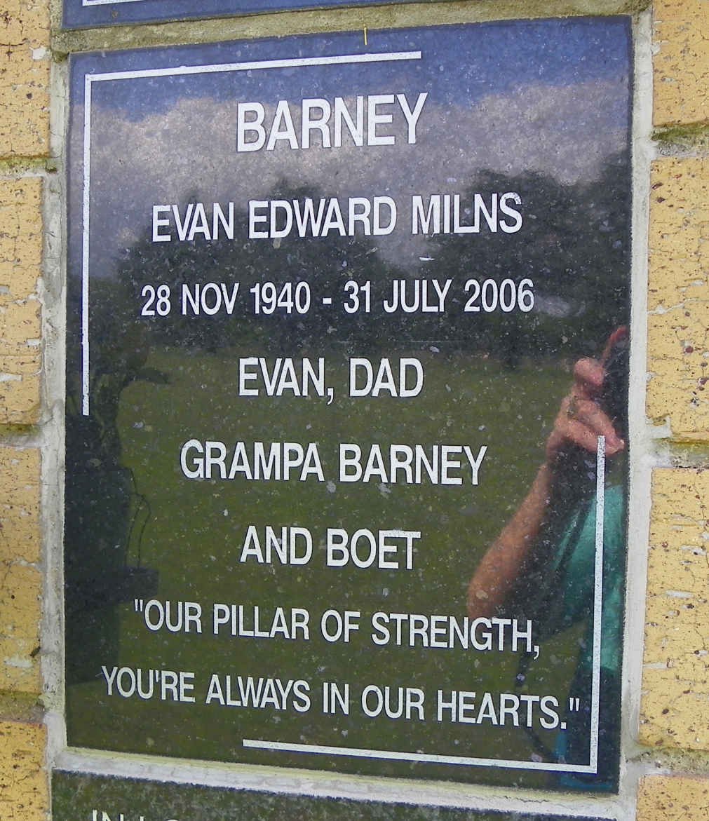 BARNEY Evan Edward Milns 1940-2006
