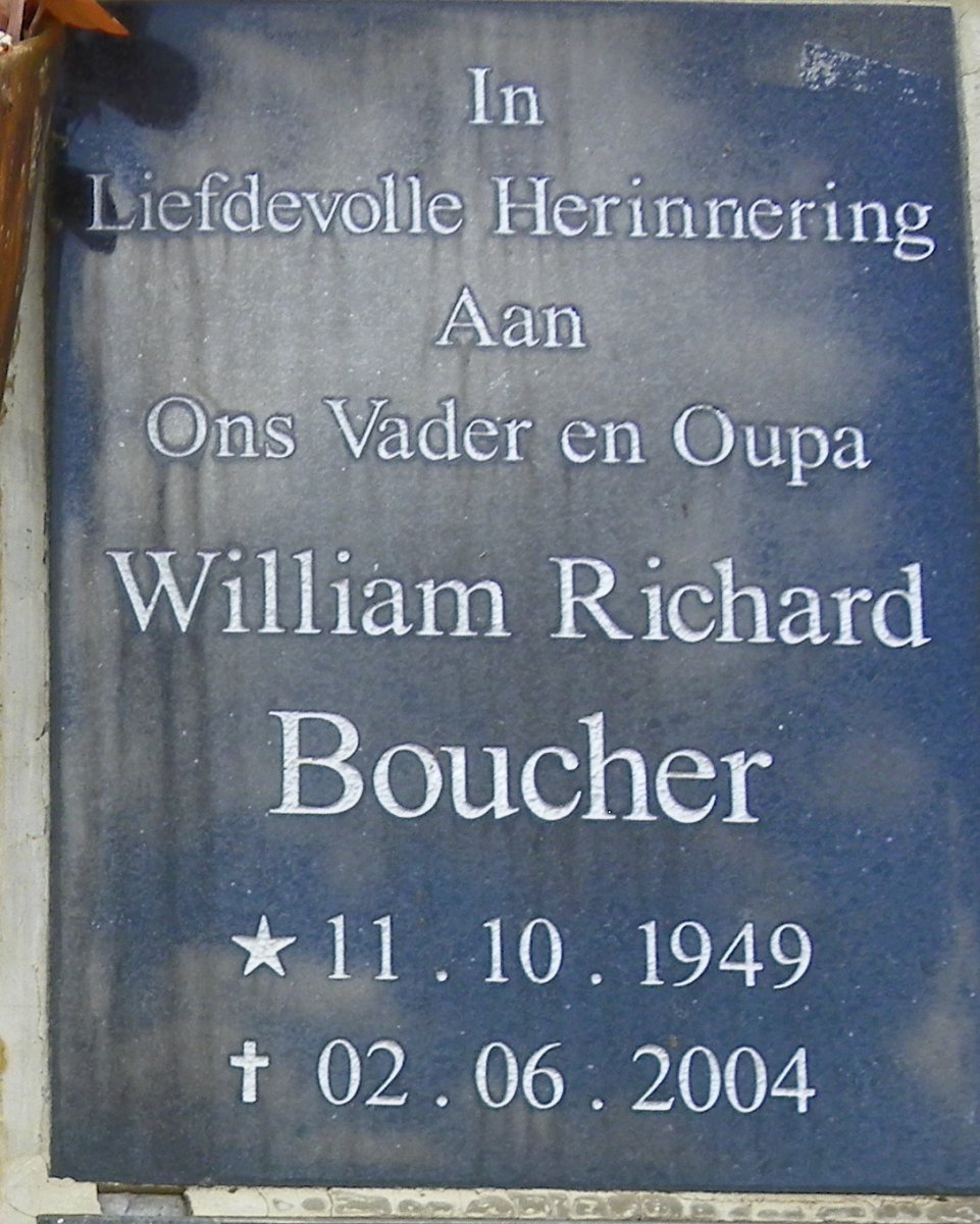 BOUCHER William Richard 1949-2004