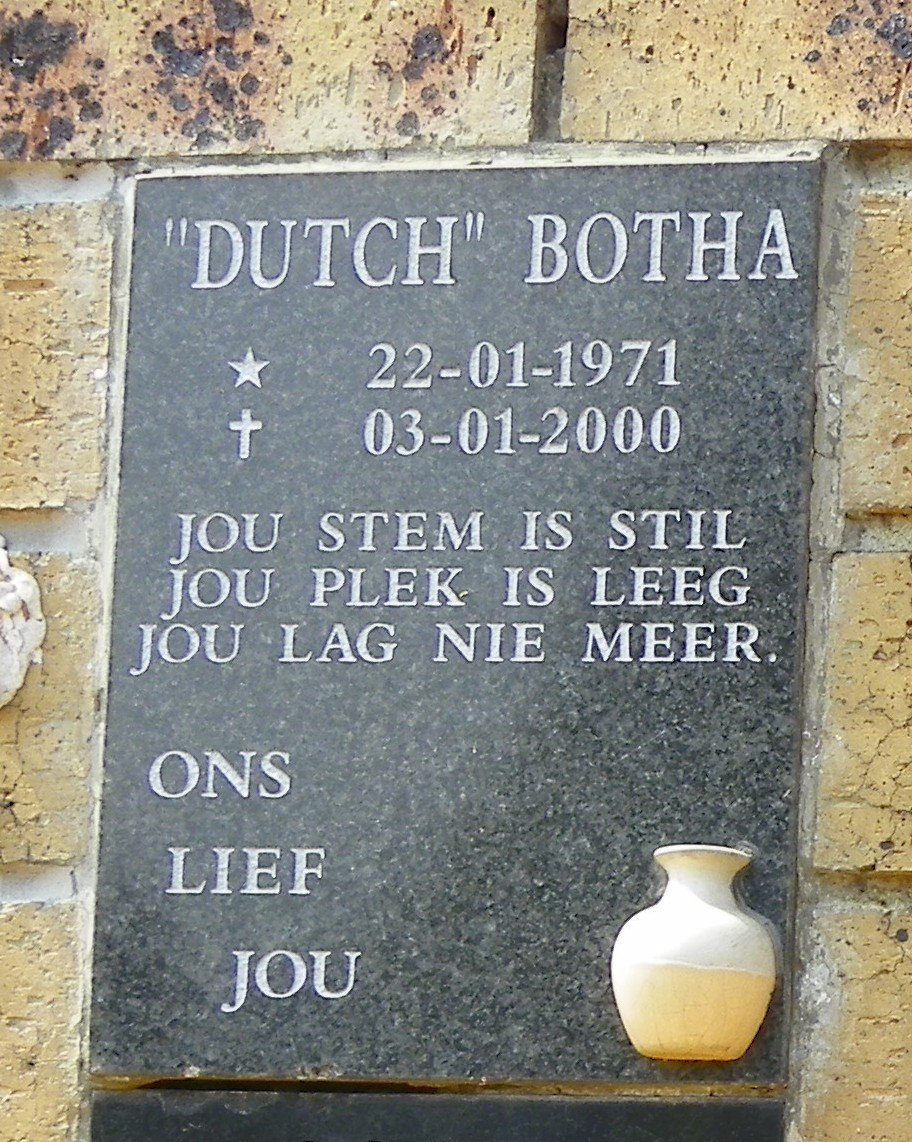 BOTHA Dutch 1971-2000