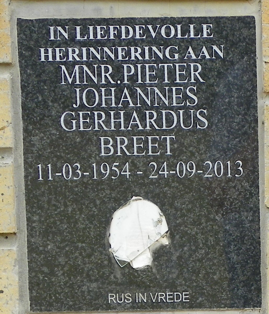 BREET Pieter Johannes Gerhardus 1954-2013