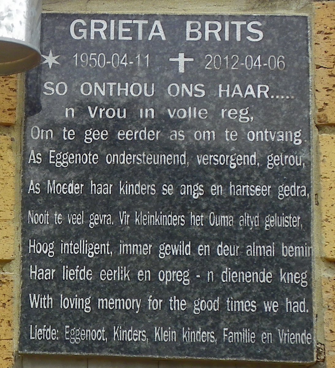 BRITS Grieta 1950-2012