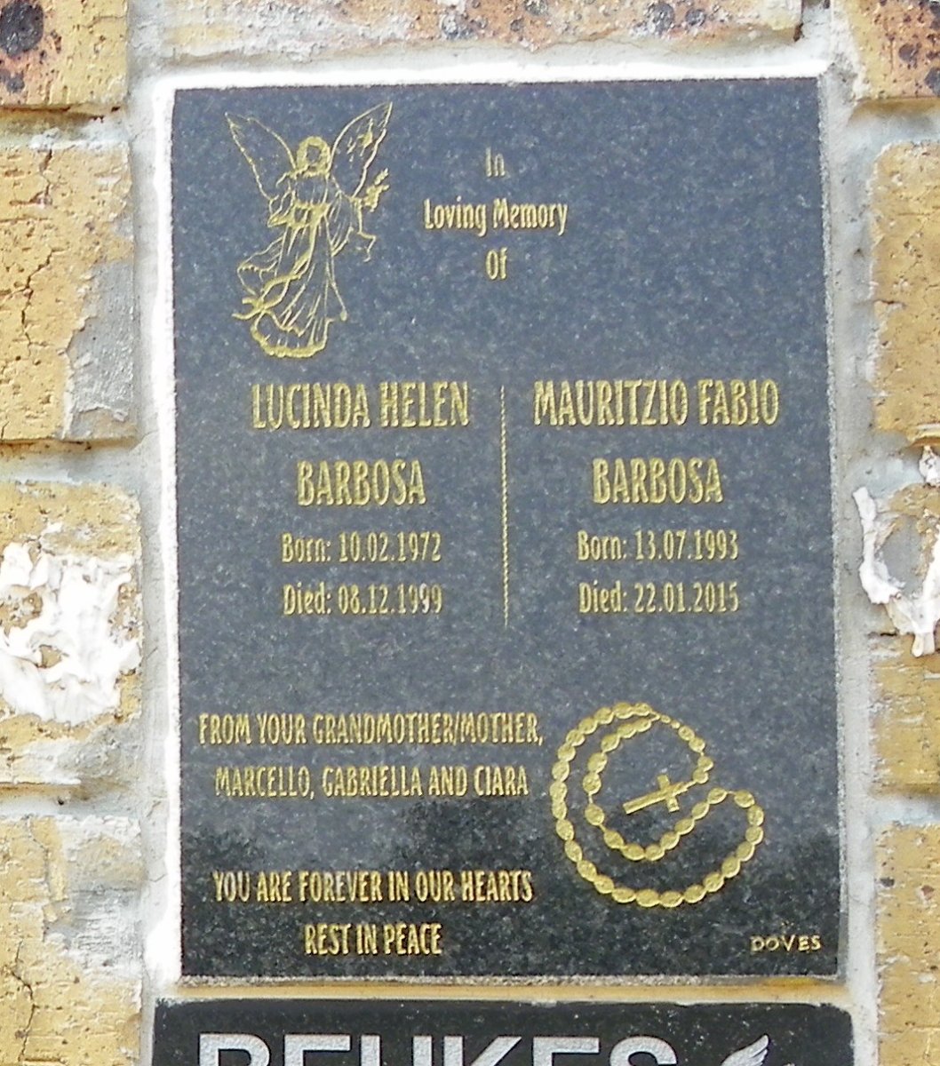 BARBOSA Lucinda Helen 1972-1999 :: BARBOSA Mauritzio Fabio 1993-2015