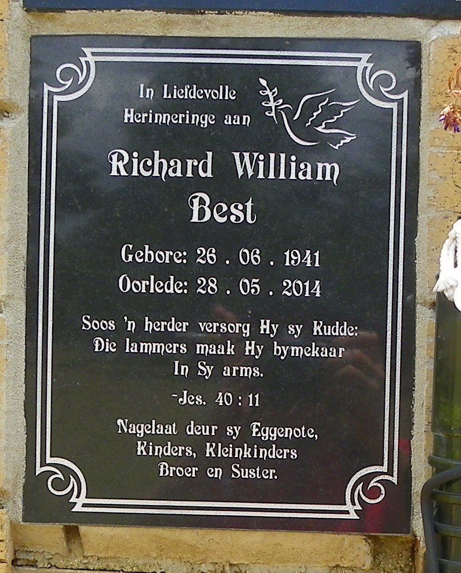 BEST Richard William 1941-2014