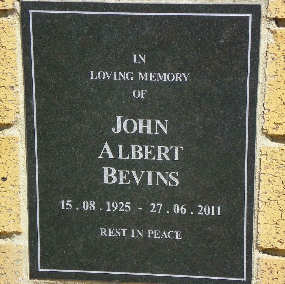 BEVINS John Albert 1925-2011