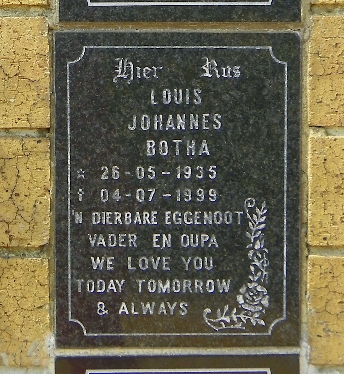 BOTHA Louis Johannes 1935-1999