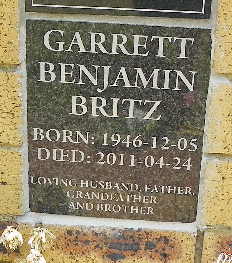 BRITZ Garrett Benjamin 1946-2011