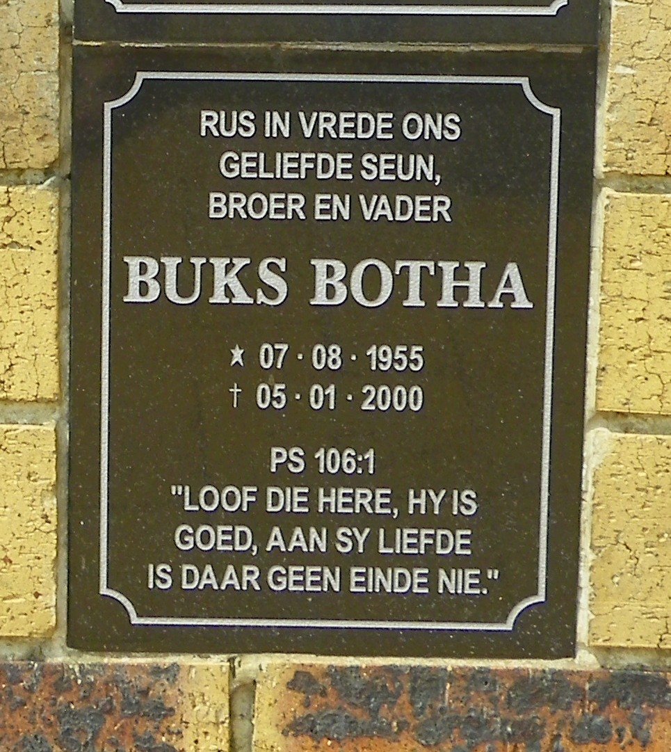 BOTHA Buks 1955-2000