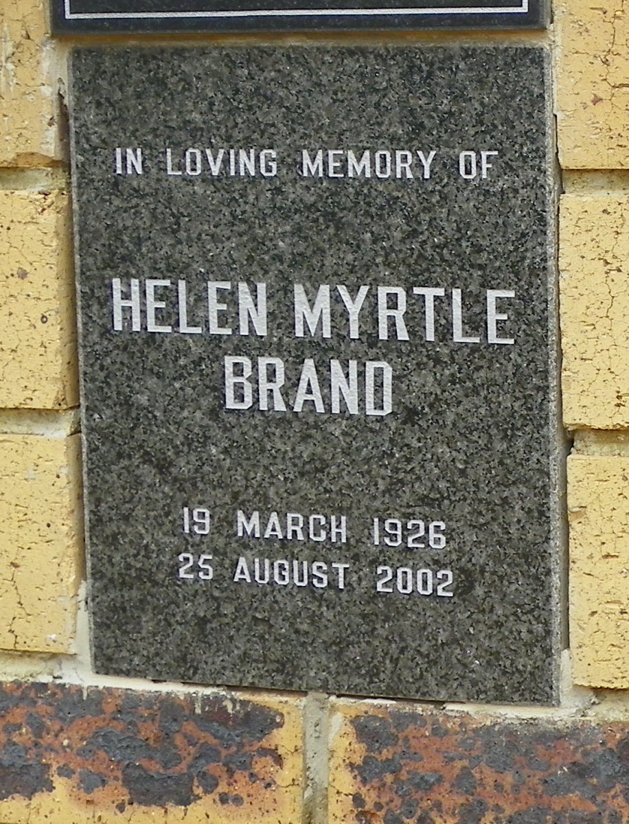 BRAND Helen Myrtle 1926-2002