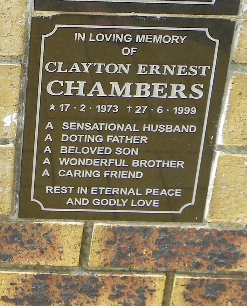 CHAMBERS Clayton Ernest 1973-1999