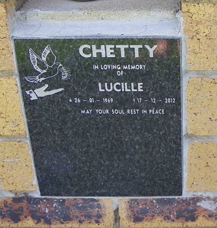 CHETTY Lucille 1969-2012