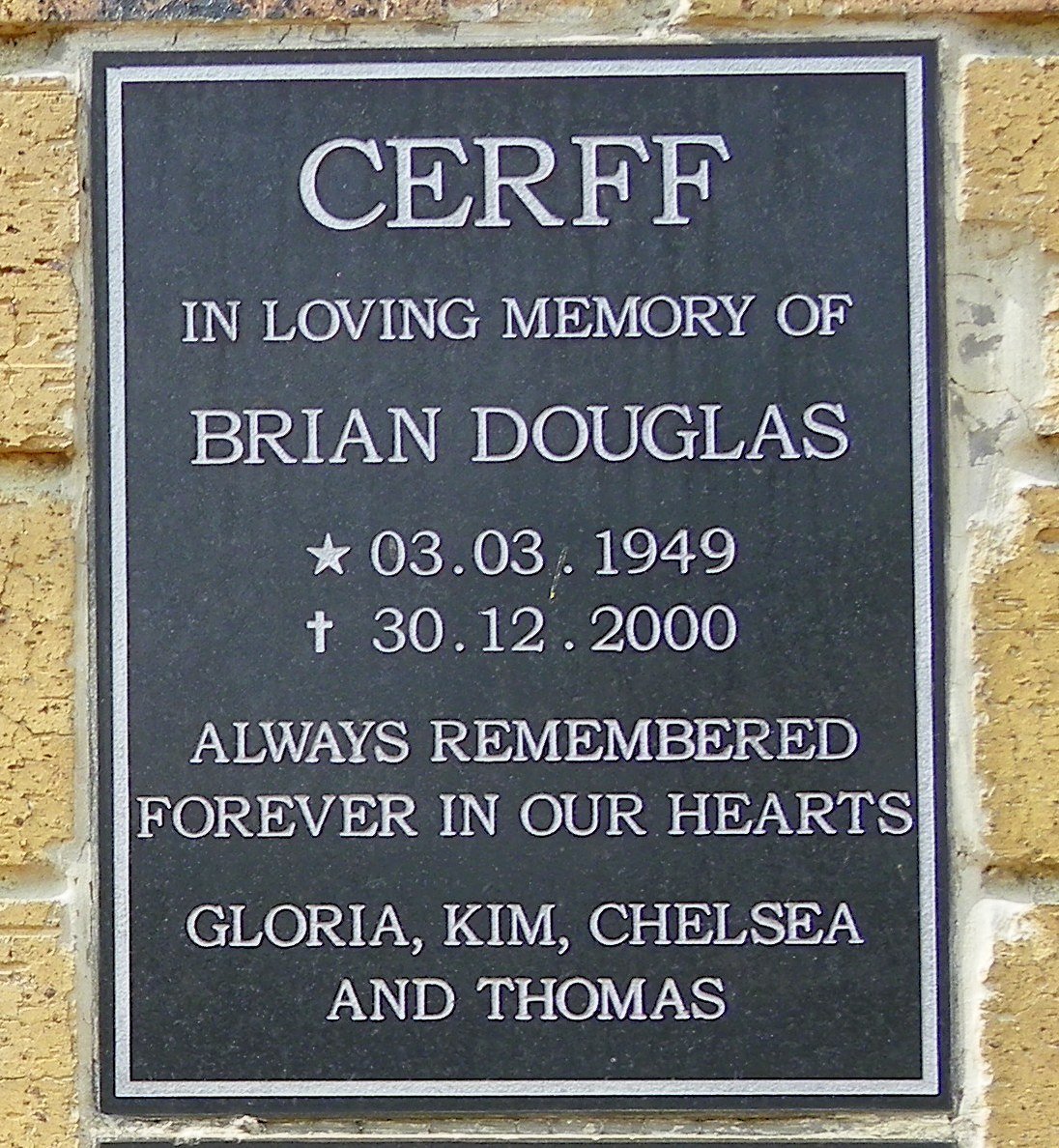 CERFF Brian Douglas 1949-2000