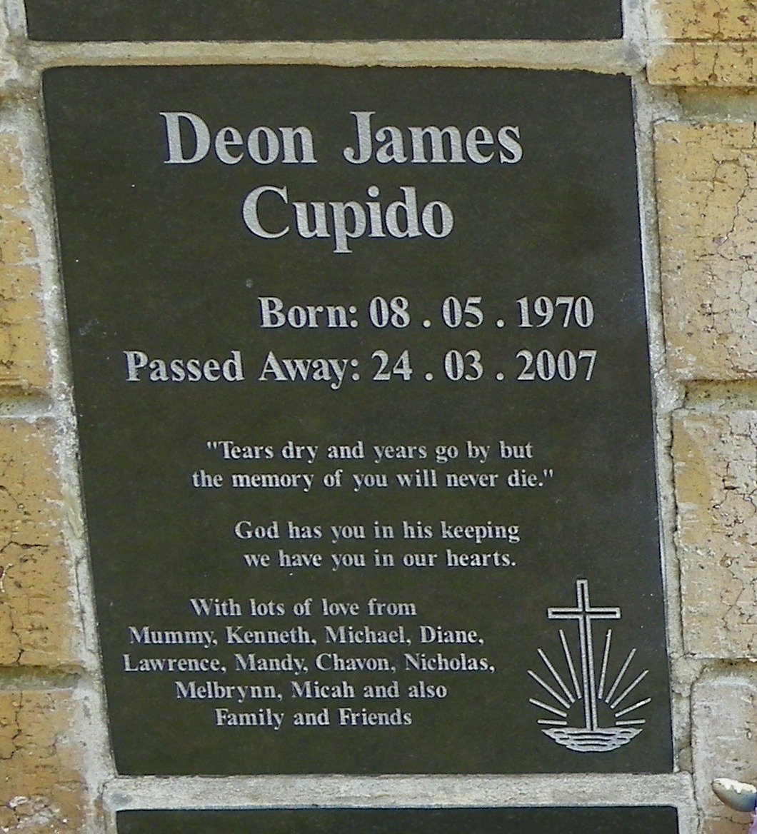 CUPIDO Deon James 1970-2007