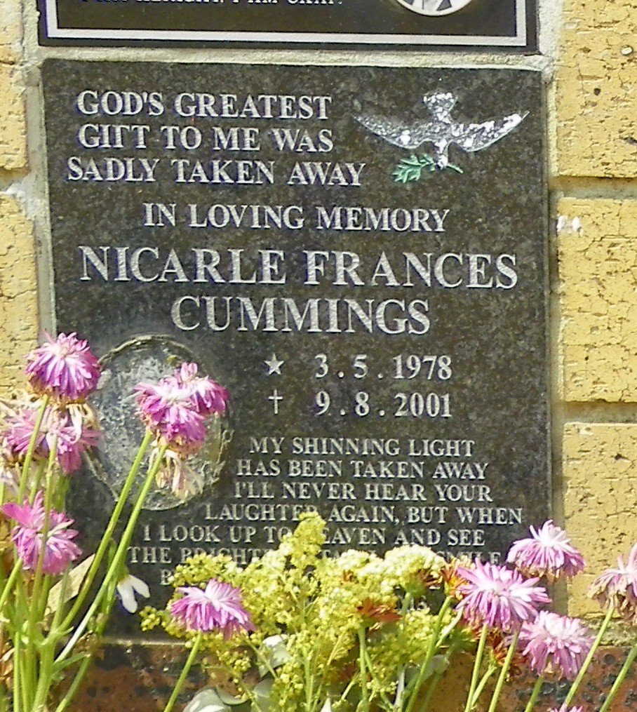 CUMMINGS Nicarle Frances 1978-2001