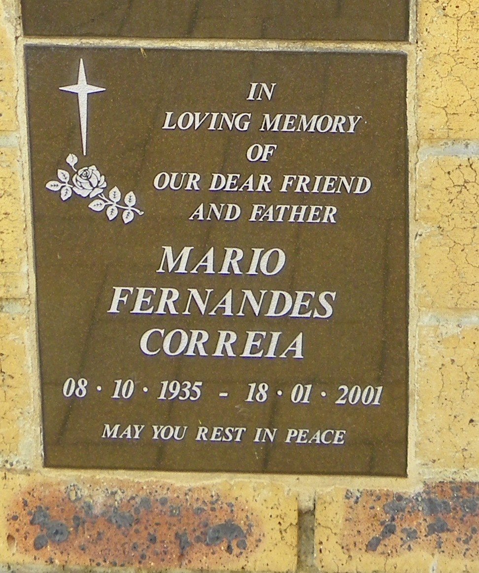 CORREIA Mario Fernandes 1935-2001