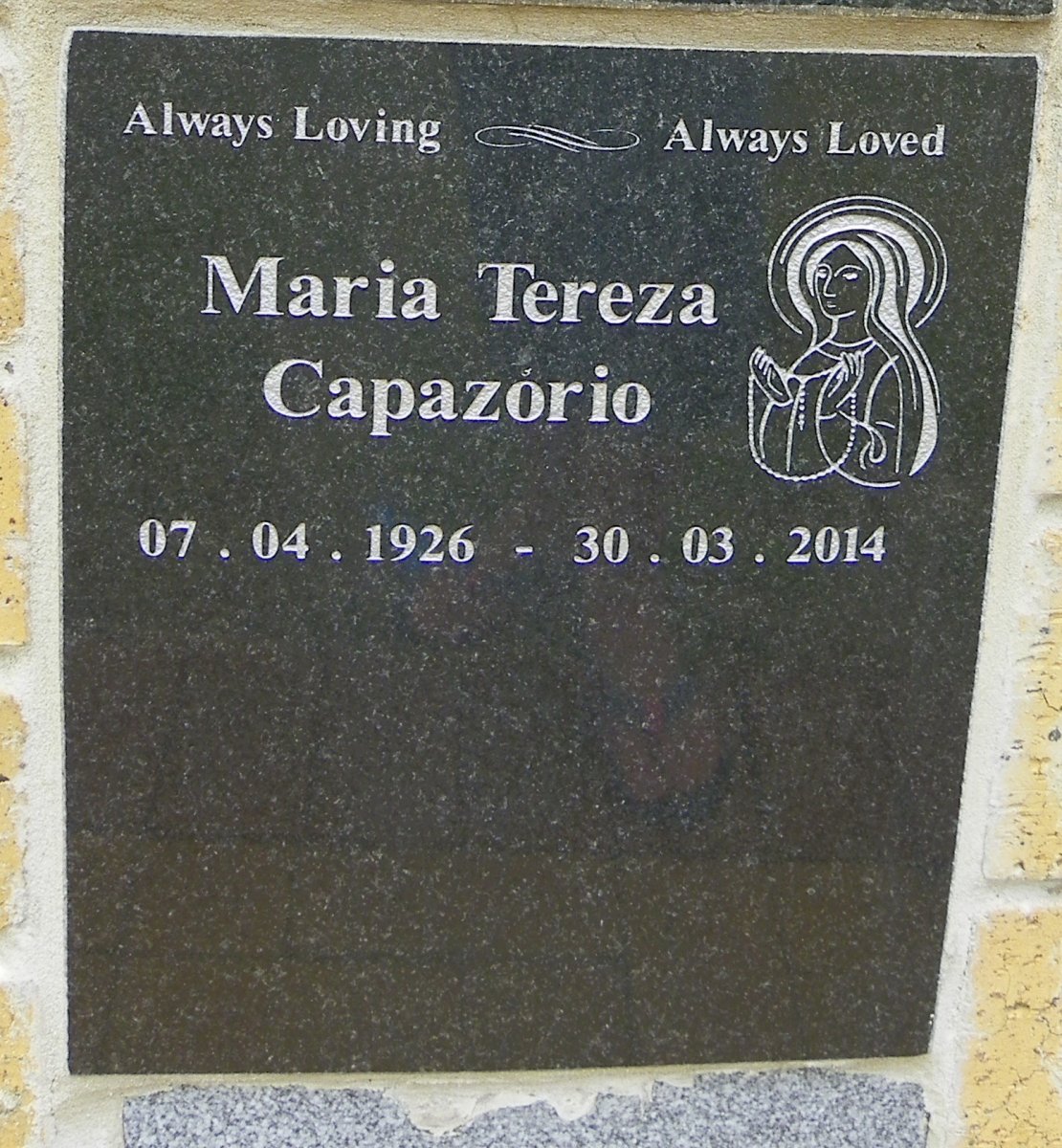 CAPAZORIO Maria Tereza 1926-2014