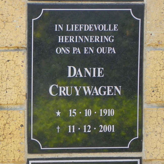 CRUYWAGEN Danie 1910-2001