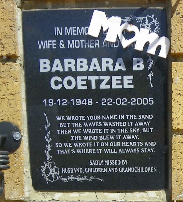 COETZEE Barbara B. 1948-2005