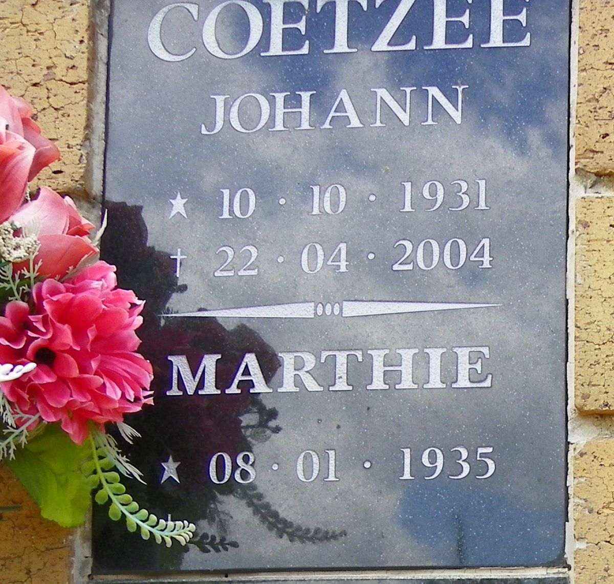 COETZEE Johann 1931-2004 &amp; Marthie 1935-