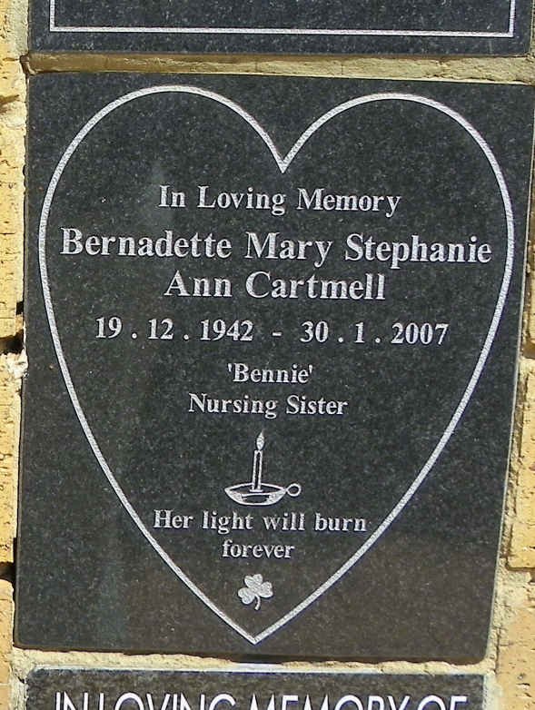 CARTMELL Bernadette Mary Stephanie Ann 1942-2007