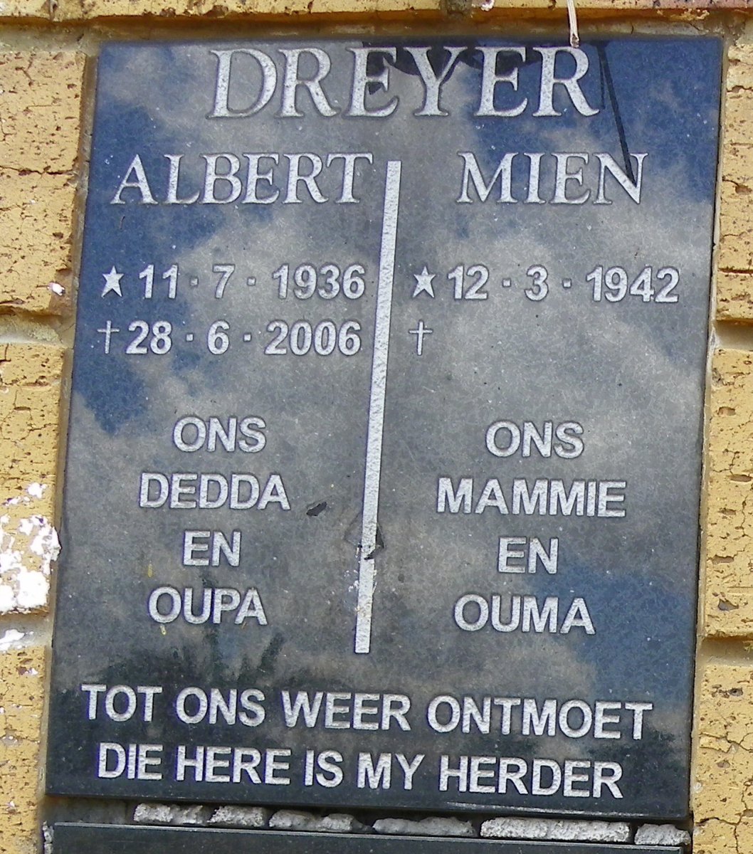 DREYER Albert 1936-2006 &amp; Mien 1924-