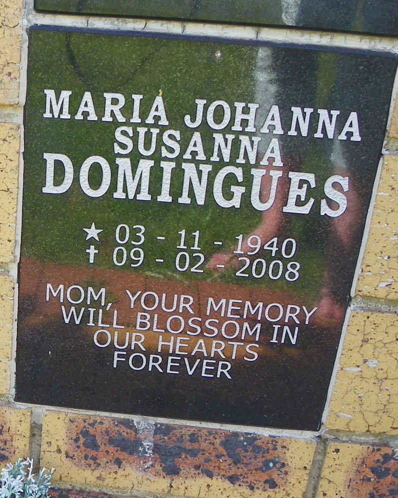 DOMINGUES Maria Johanna Susanna 1940-2008