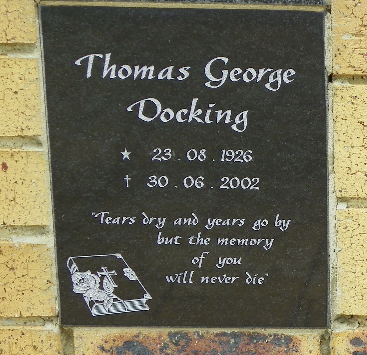 DOCKING Thomas George 1926-2002
