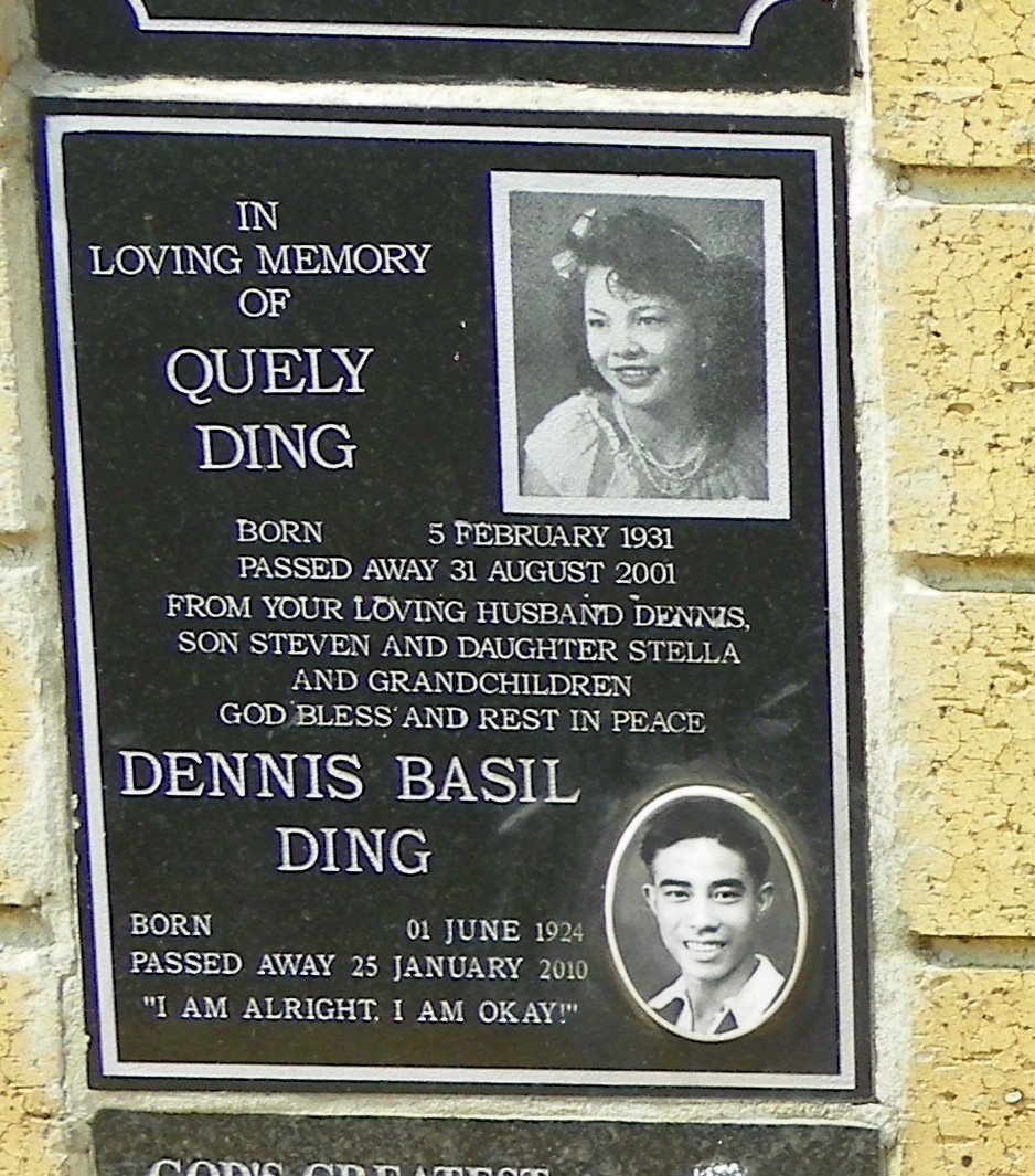 DING Dennis Basil 1924-2010 &amp; Quely 1931-2001