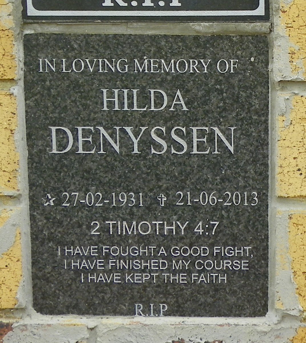 DENYSSEN Hilda 1931-2013
