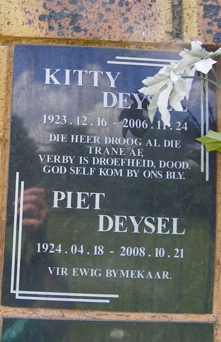 DEYSEL Piet 1924-2008 &amp; Kitty 1923-2006