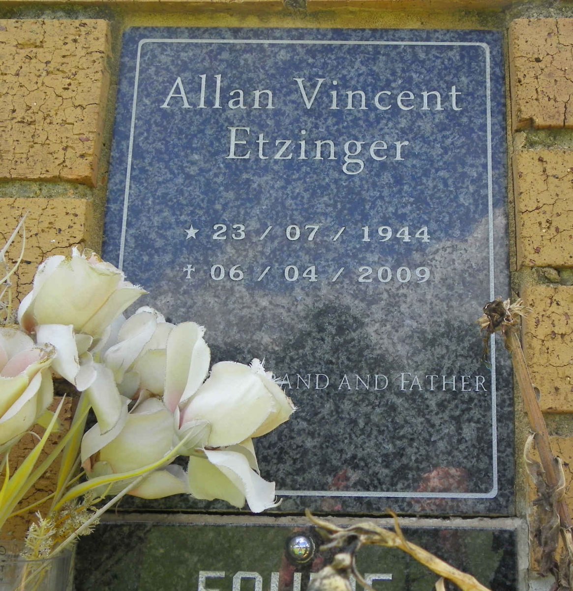 ETZINGER Allan Vincent 1944-2009