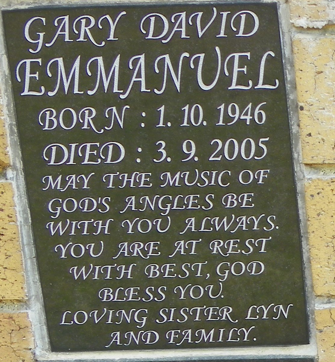 EMMANUEL Gary David 1946-2005