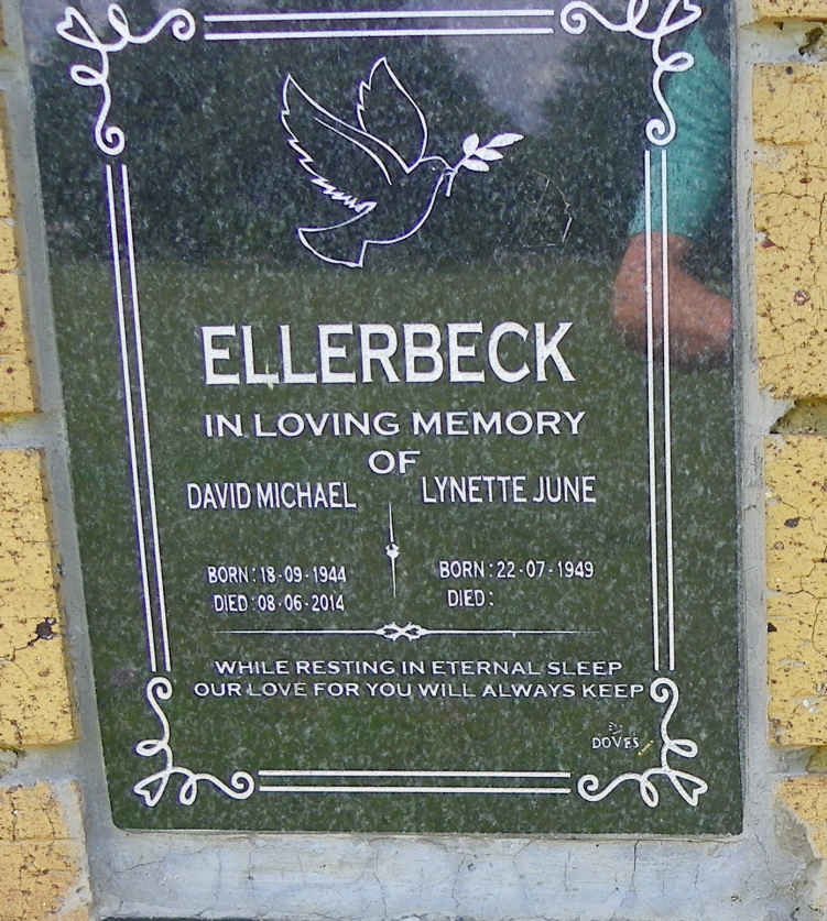 ELLERBECK David Michael 1944-2014 &amp; Lynette June 1949-